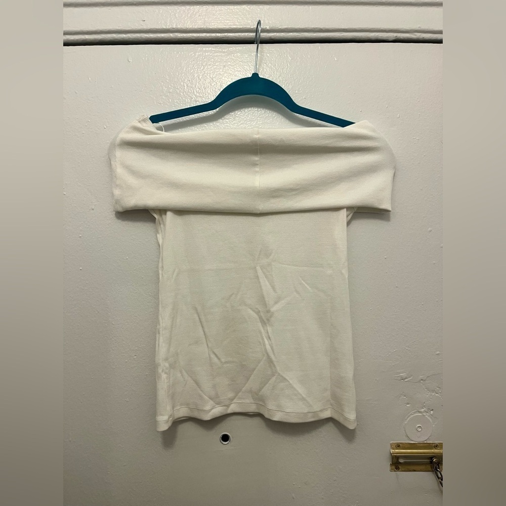 LOFT Ribbed Off the Shoulder Top - Picture 4 of 7